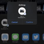 AirDropConfirm attiva un avviso per la condivisione di un file